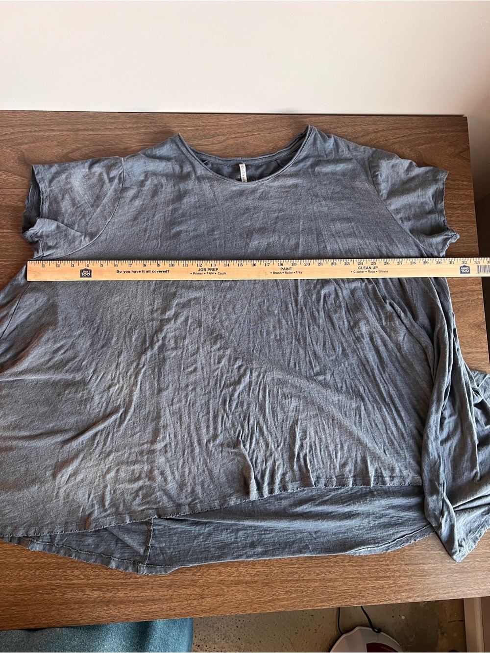 Magnolia Pearl Jett Tee Ozzy Blue Gray Oversized Tunic One Size Boho Artsy - Picture 7 of 9